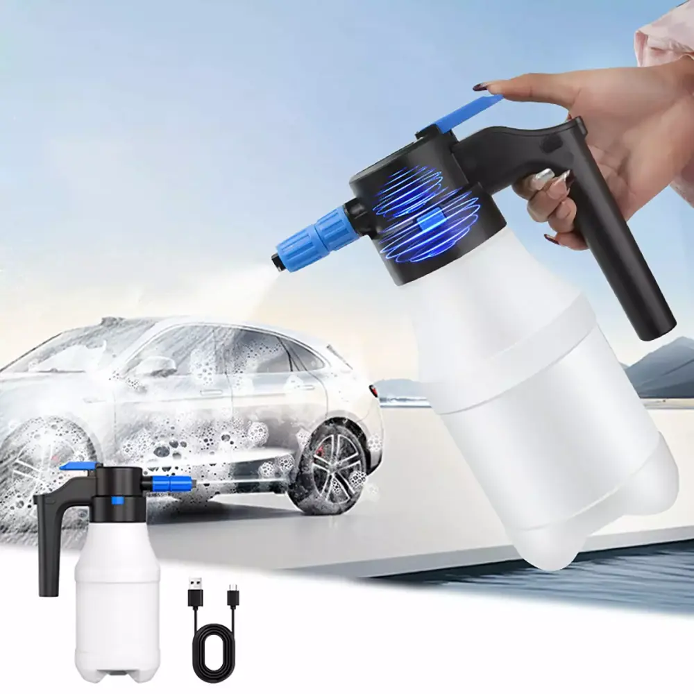 LMEEOR Electric Car Washing Spray Pot 1.5L High-Pressure Multi-Function Watering Foam Pot Cleaning One