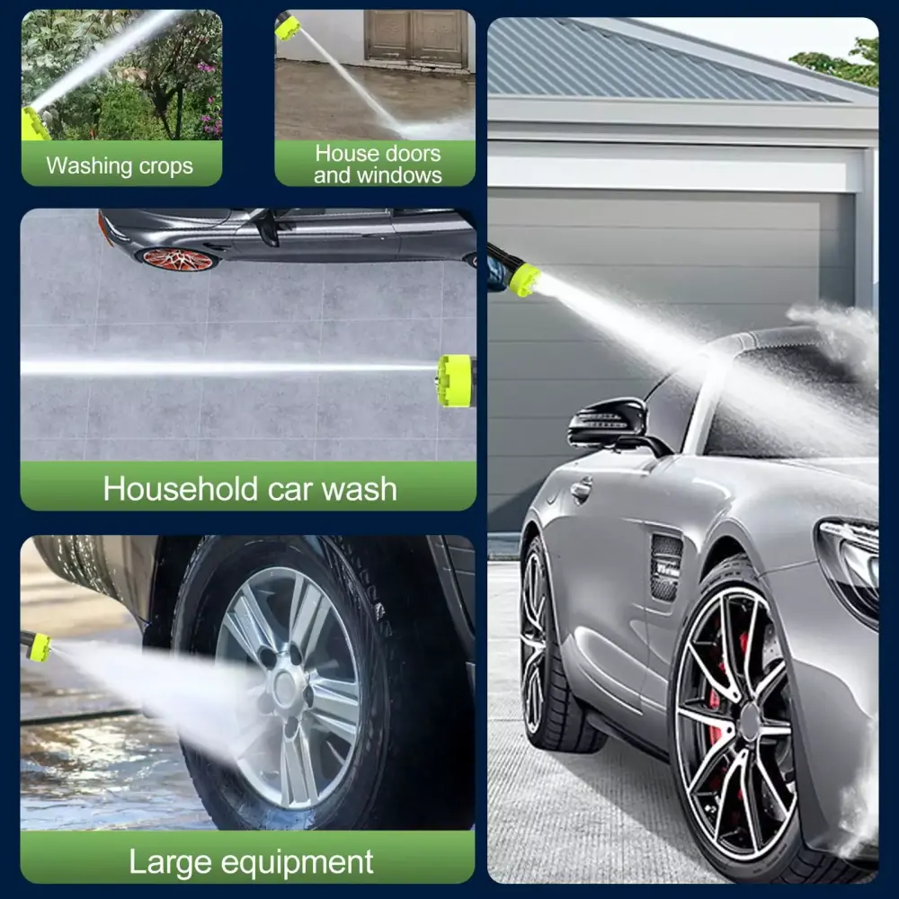Shinysix 21V Cordless Car Pressure Washer 6--1 Modes and 1500mAh Battery Travel-Friendly Cleaning Us
