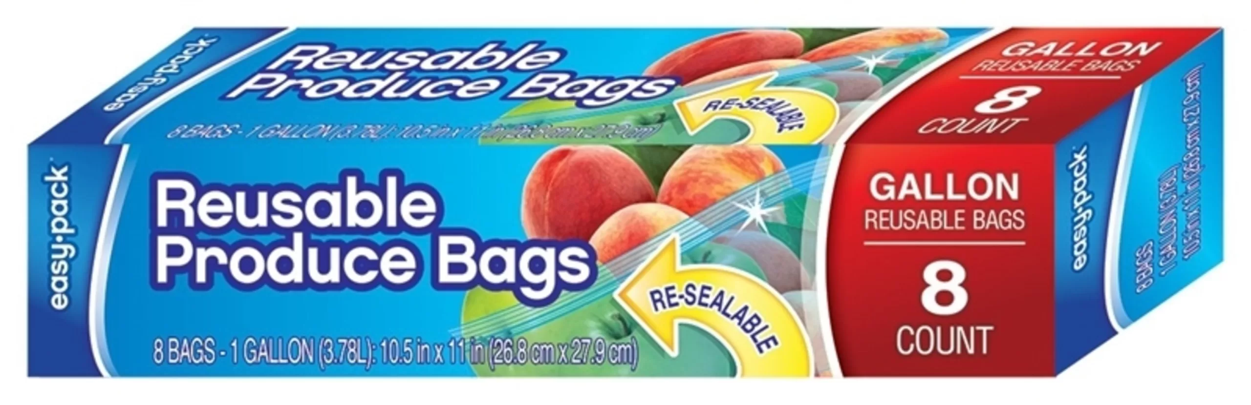 Easy Pack 1315 Reusable Produce Bag 1 Gallon Capacity Eco Friendly