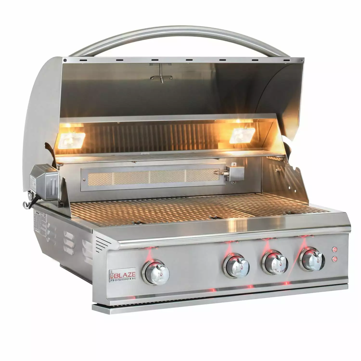 Blaze Professional 34 Inch 3 Burner Built Natural Gas Grill Rear Infrared Burner