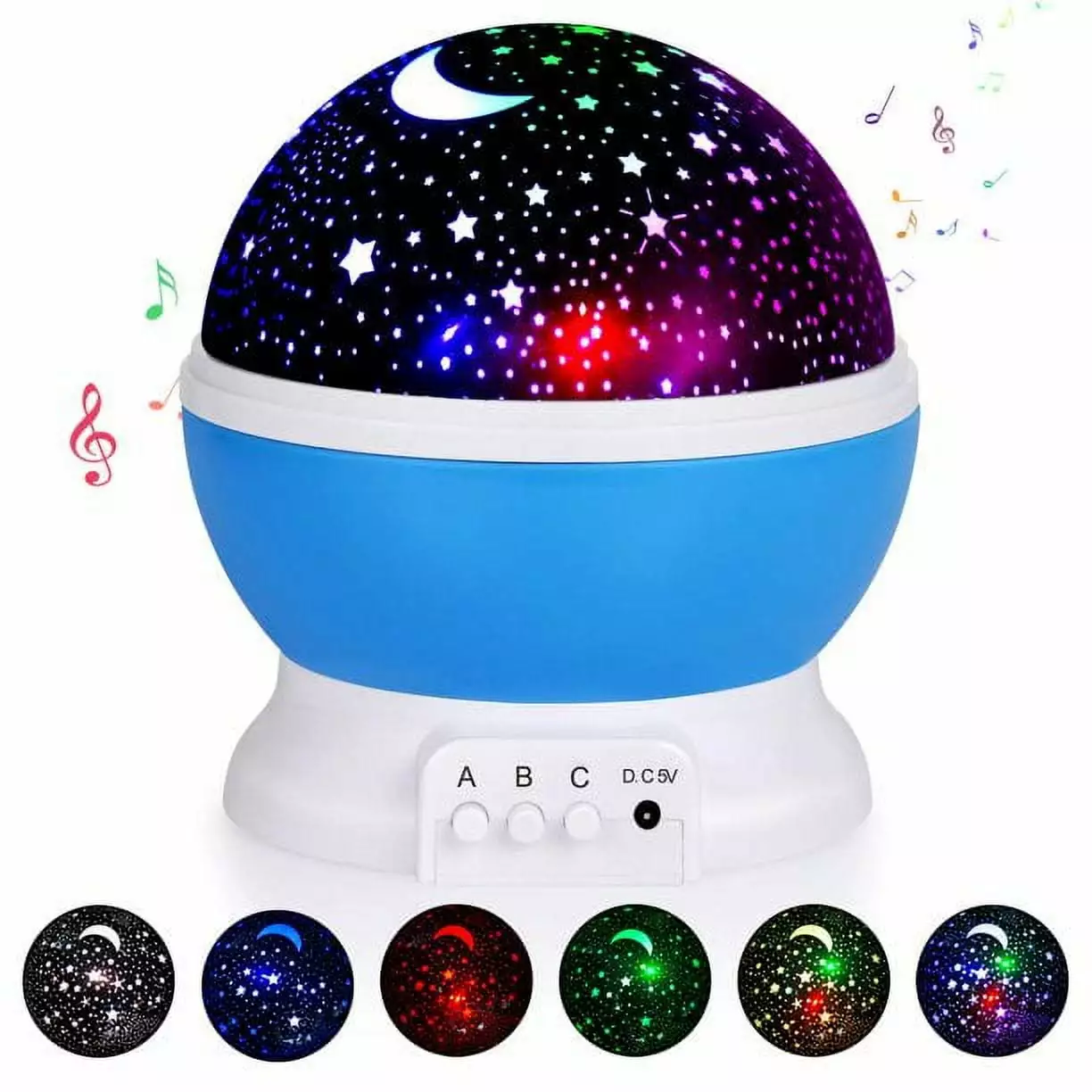 Sun and Star Moon Projector Night Light Lamp Rotating Star Sky Projector Kids Bedroom Decor Fun Gift LLGLTOMO