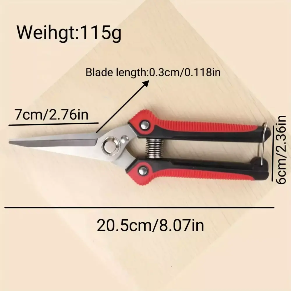 1pc Stainless Steel Pruning Shears Gardening - Hand Pruner Garden Scissors Plants, Vegetables, Bonsai, and Flowers - Quick...