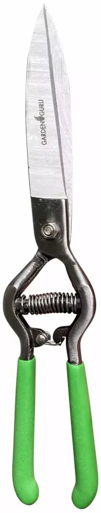 Garden Guru Hand Grass Clipper Scissors 2 Pack - Forged Steel Grass Shears Ease Grip Handles Lawn Trimming and Gardening