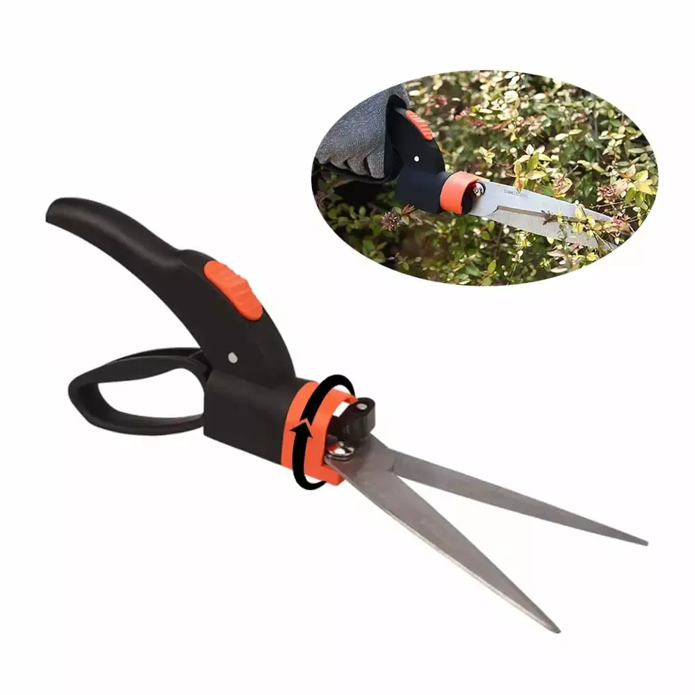 Ocervd 360 Rotation Garden Grass Trimming Tool Handheld Hedge Shears