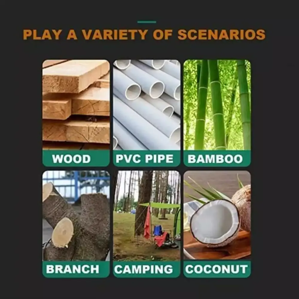 9-Inch Mini Triple-Tooth Hand Saw Set Gardening Camping and Household Use - 3pcs Pruning Saw