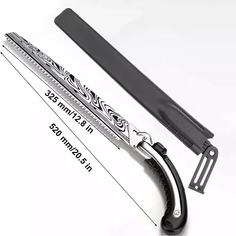 14 Inch Curved SK5 Steel Pruning Saw Protective Sheath Gardening