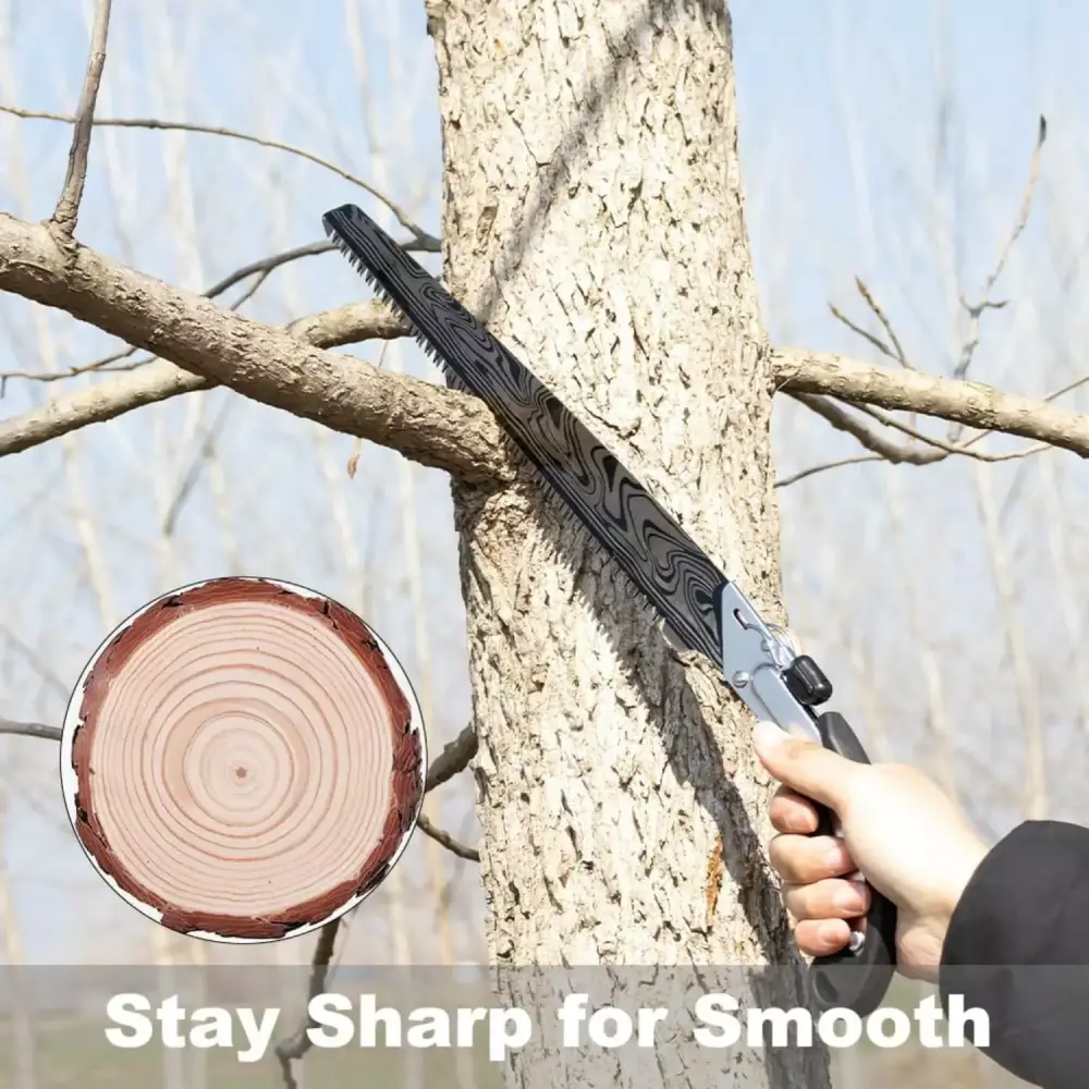 14 Inch Curved SK5 Steel Pruning Saw Protective Sheath Easy Blade Replacement