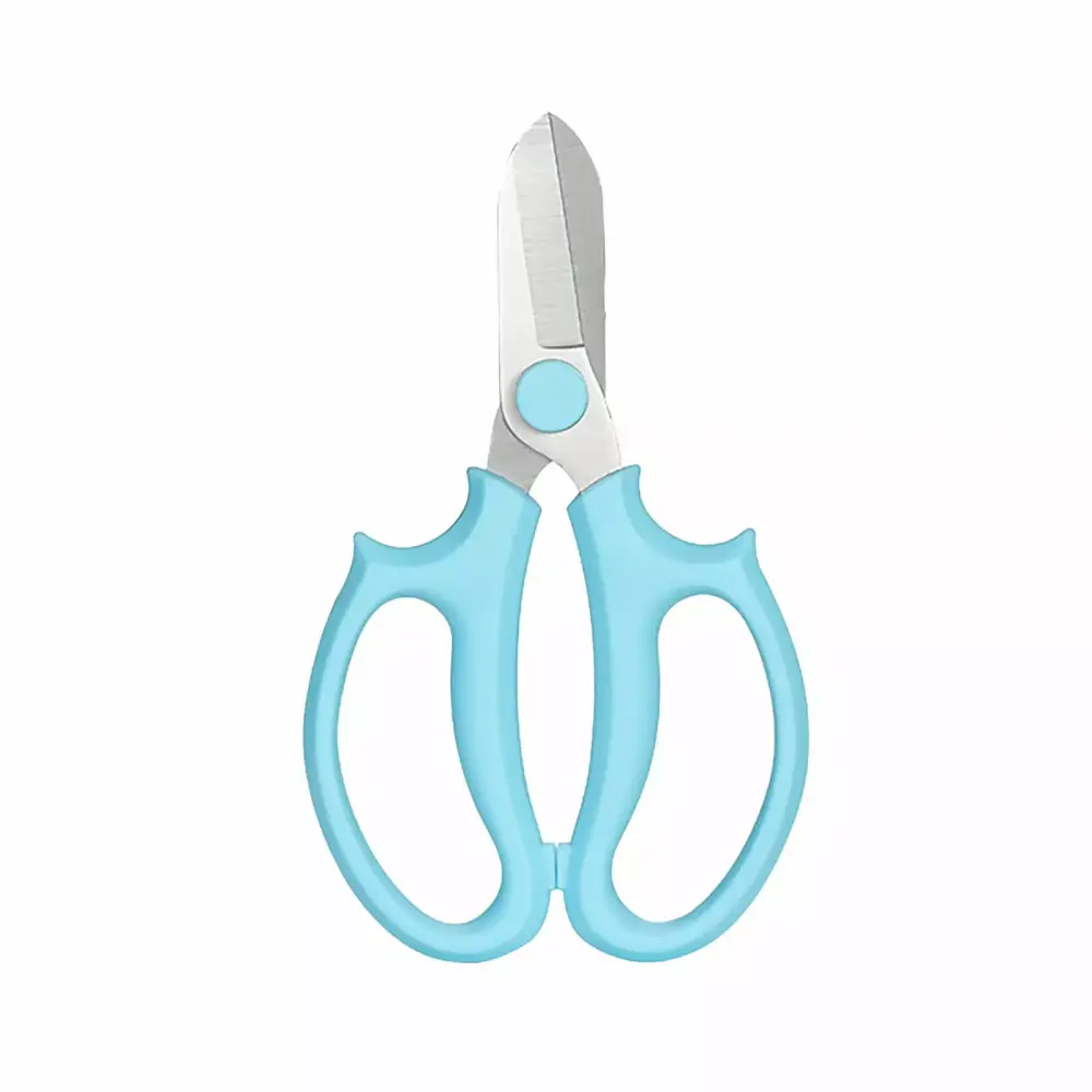 Qeieuw Garden Pruning Shears Ease Grip Handle Steel Floral Scissors Flowers Plants One
