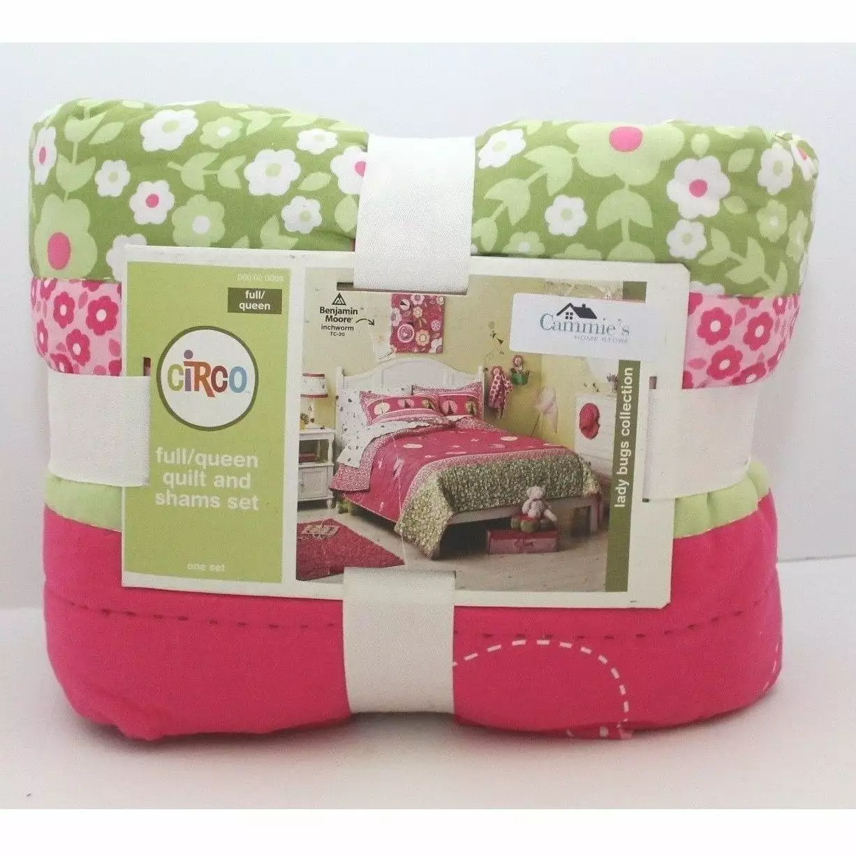 Circo Quilt Set Lady Bugs Gatherion 3 Pcs Full Queen Children's Girls Bedding Set