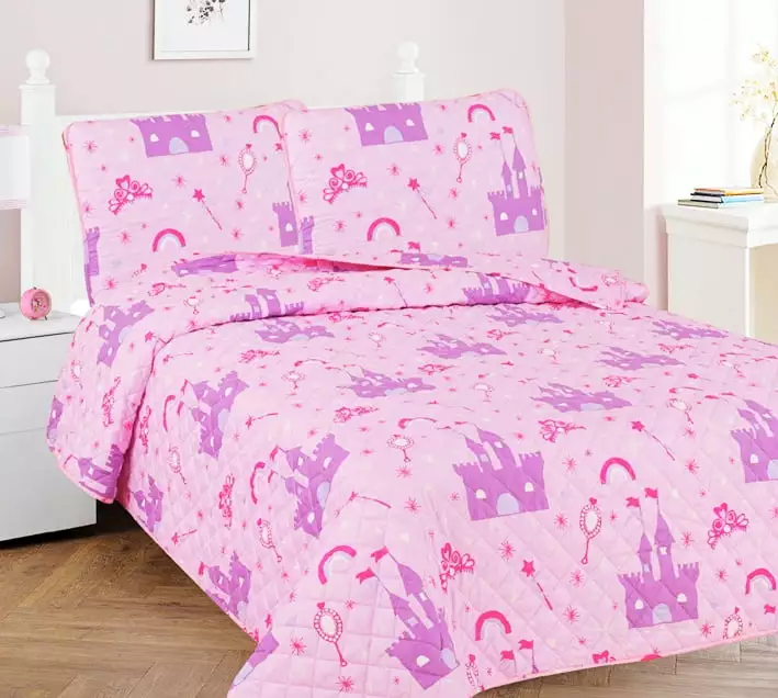3-Piece Full Paris Eiffel Tower Kids Microfiber Bedding Quilt Set Pillow Shams SAMIMPORT-2011