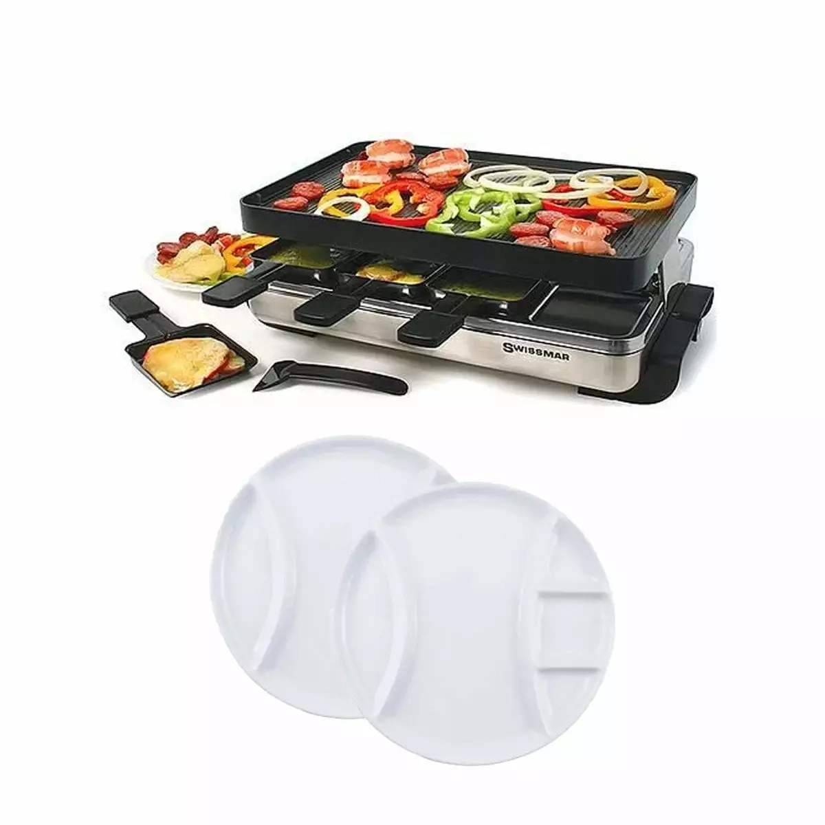 Swissmar Raclette Entertaining Set 8 People Grill and Cheese Melter
