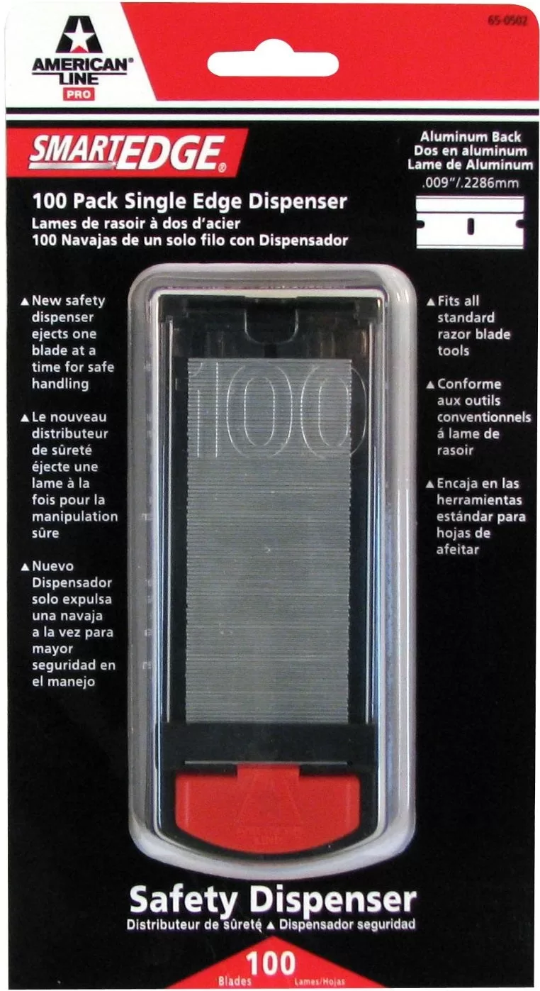 American Line 65-0502 Single Edge Razor Blade Dispenser Aluminum Easy Storage