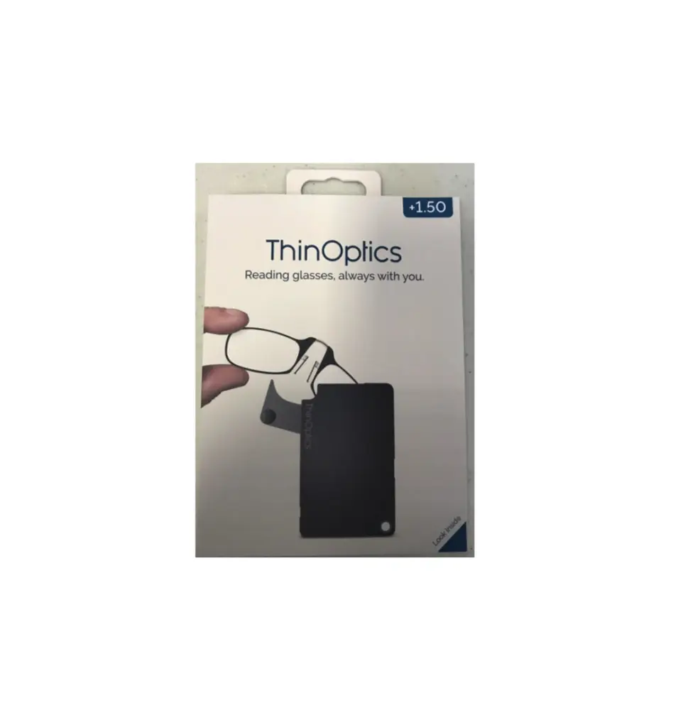 ThinOptics FCB1.5BLACKISR Reading Glasses FlashCard Case Black