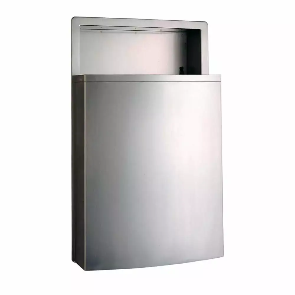 Bobrick B-43644 Contura Series Recessed Stainless Steel Waste Receptacle