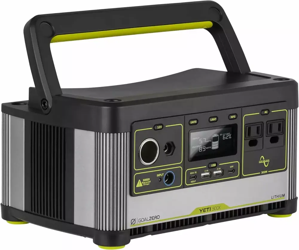 Goal Zero Yeti 500X 505Wh Refurbished Portable Power Station 300W AC Solar Generator Camping Emergency