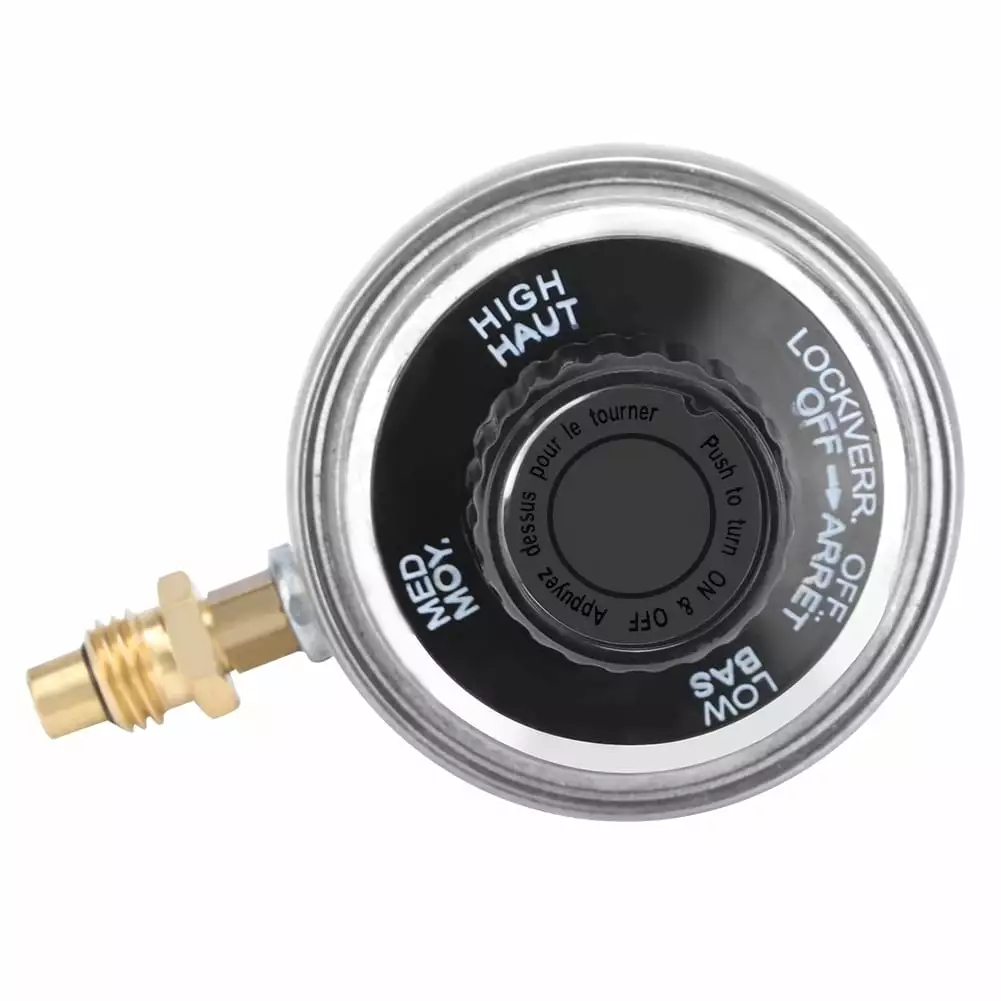 Adjustable Regulator Zinc Alloy 1-20UNF Propane Gas Low-Pressure Control Valve BBQ Grill Eotvia