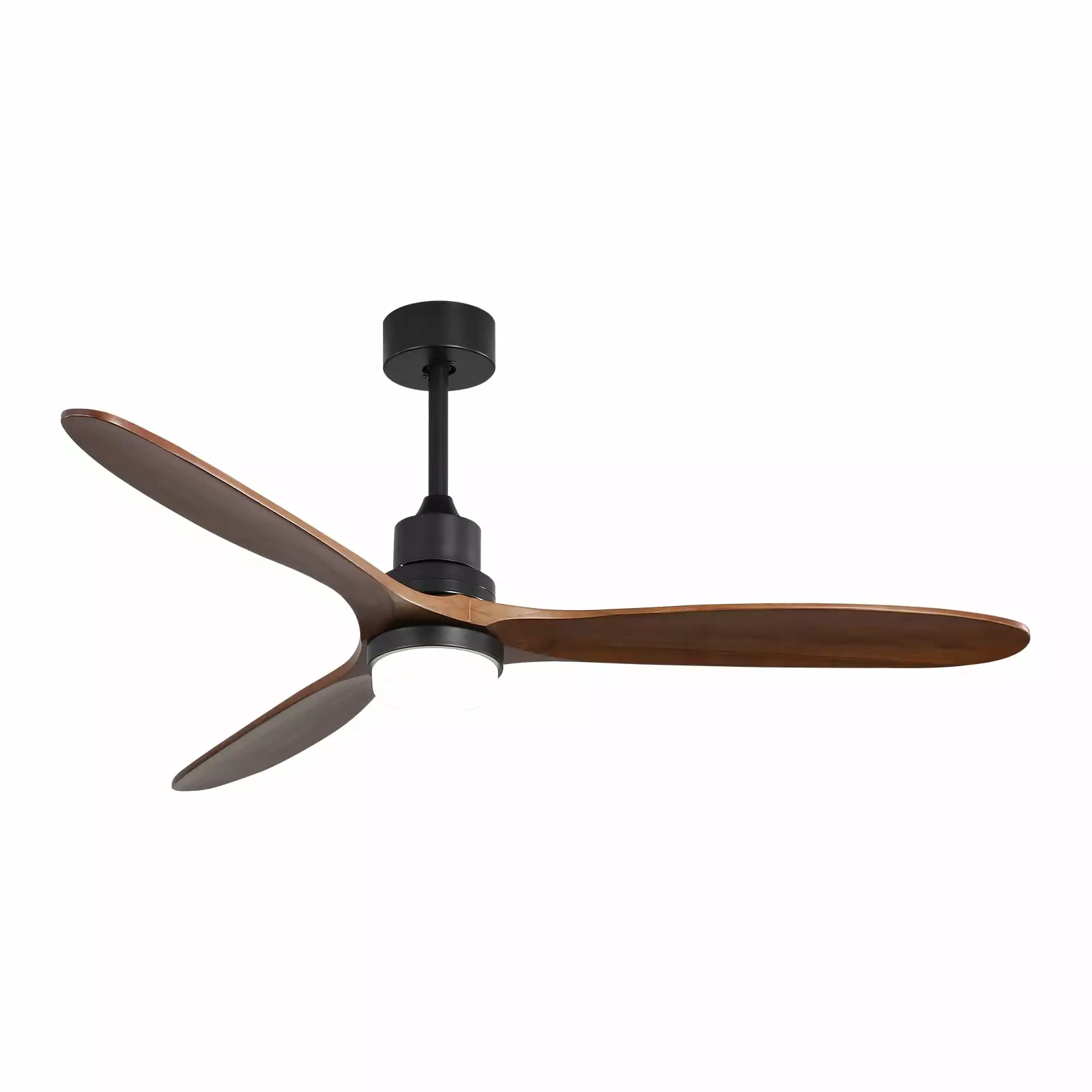 Sofucor 60 Inch Ceiling Fan Light Kit Remote Control 3 Wood Blades Reverse Airflow