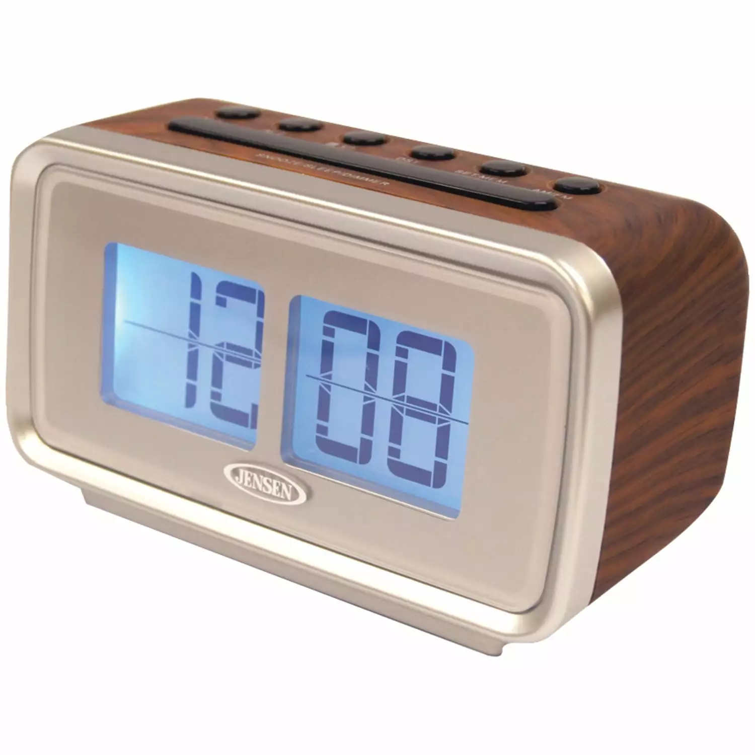 Jensen JCR-232 AM/FM Dual Alarm Clock Digital Retro Flip Display