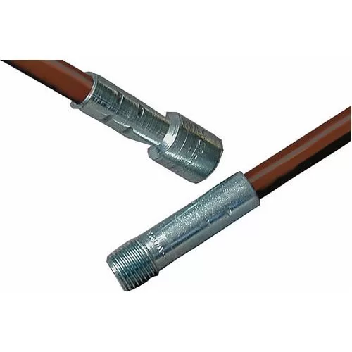 Rutland 10672 Fiberglass Extension Rod 6' L 1/4 Threading Chimney Cleaning
