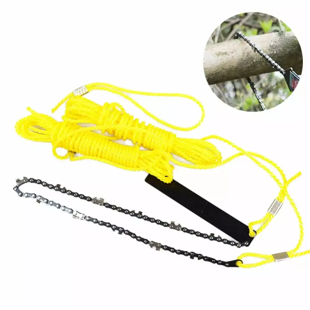 24 Inch Travel-Friendly Outdoor Hand Rope Chain Saw - Tree Cutting Garden Trimmer