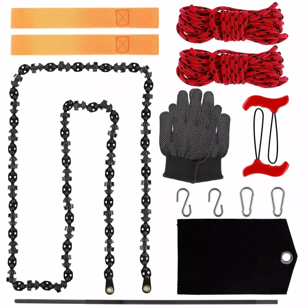 Tree Limb Rope Saw 53inch 68 Teeth - Hand Rope Chainsaw Limb Trimming