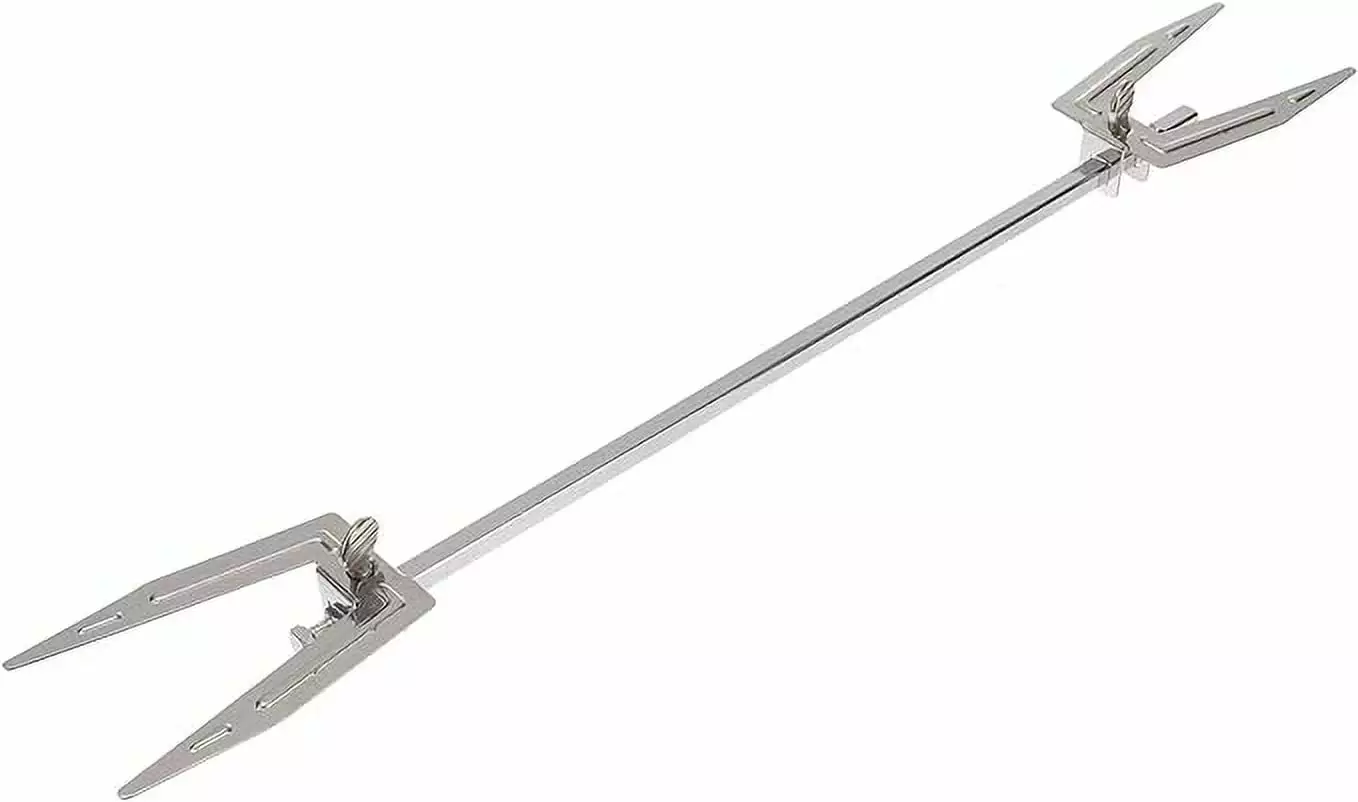 Cabilock Stainless Steel Grill Rotisserie Forks Meat Spit Rods BBQ