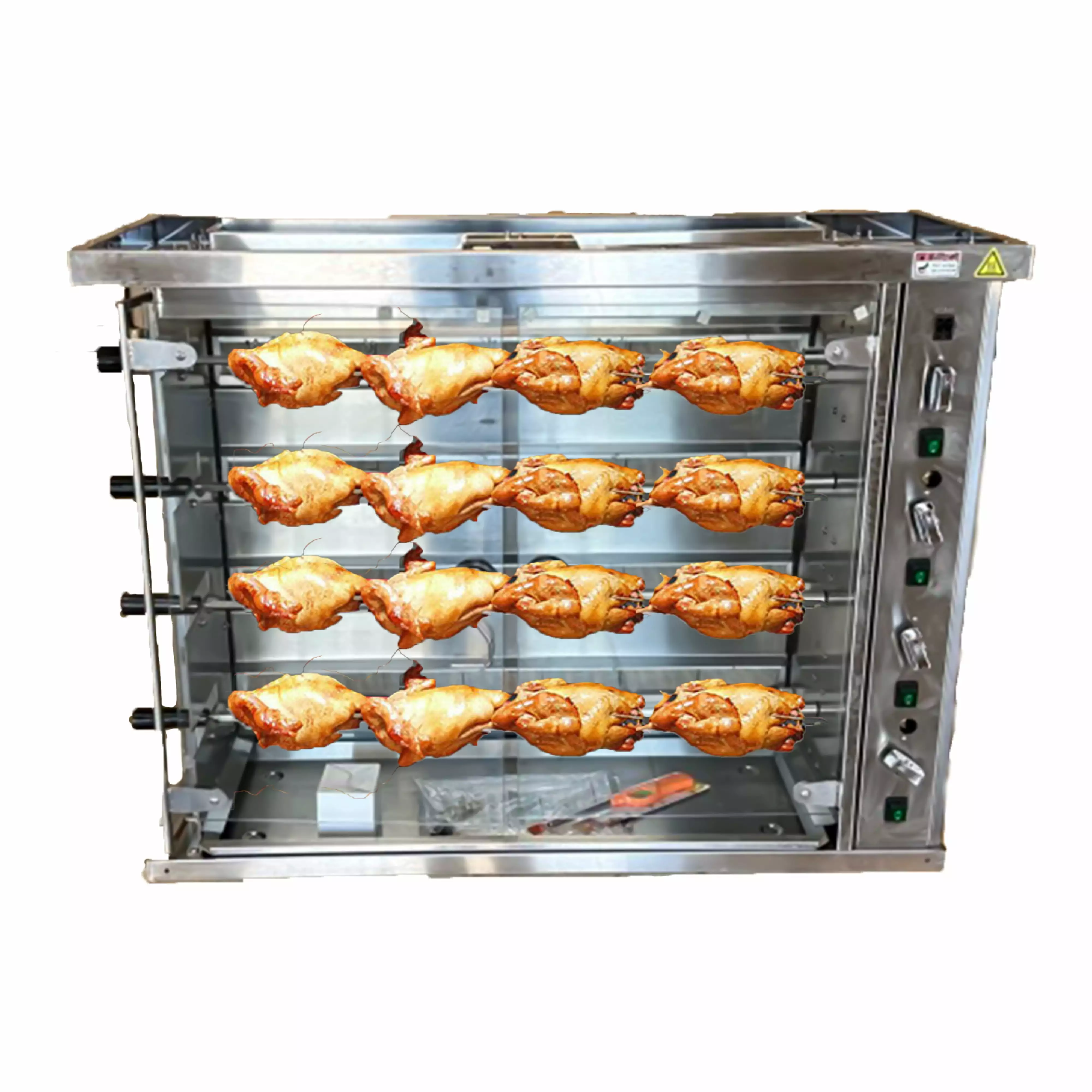 84,000BTU Natural Gas Rotisserie Oven Grill Roaster Auto Rotating Skewers Brazilian BBQ Elite Kitchen Supply