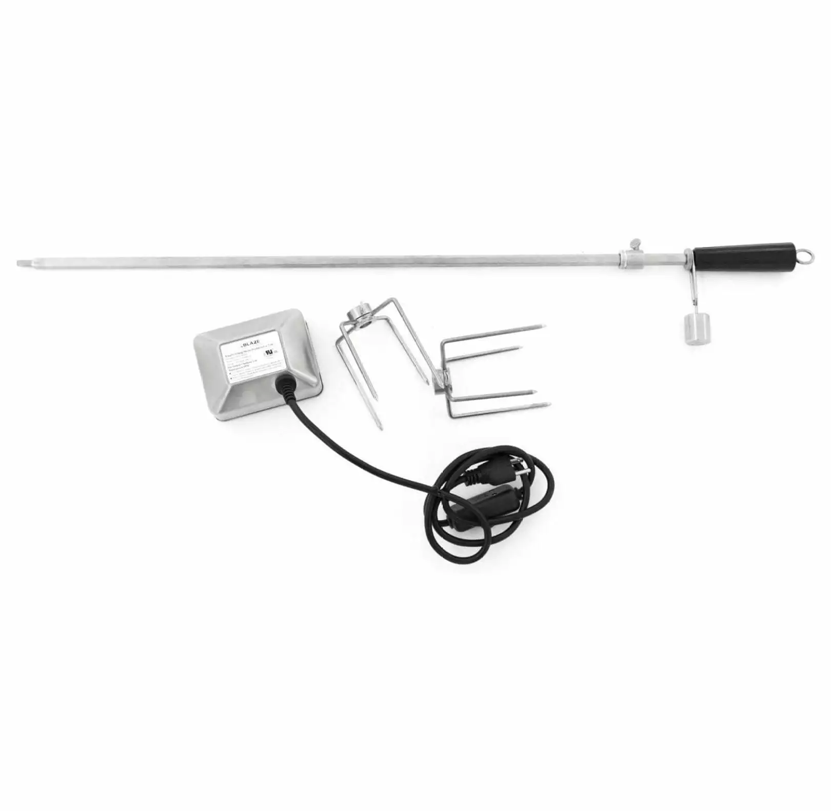 Blaze Rotisserie Kit 32-Inch Charcoal and 4-Burner Gas Grills Stainless Steel BLZ-34-ROTIS-SS LeCeleBee