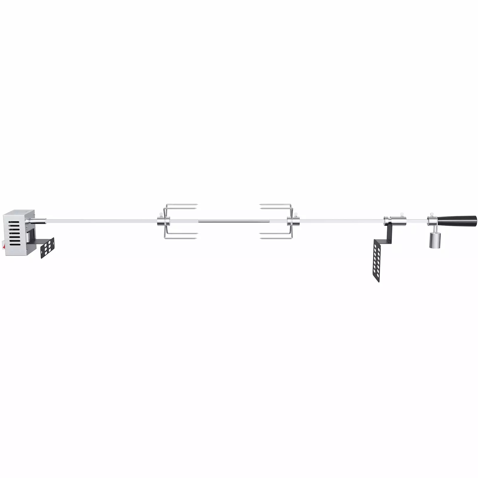 SKYSHALO Universal Grill Rotisserie Kit 32/39 Spit Rod and Electric Motor BBQ Roasting