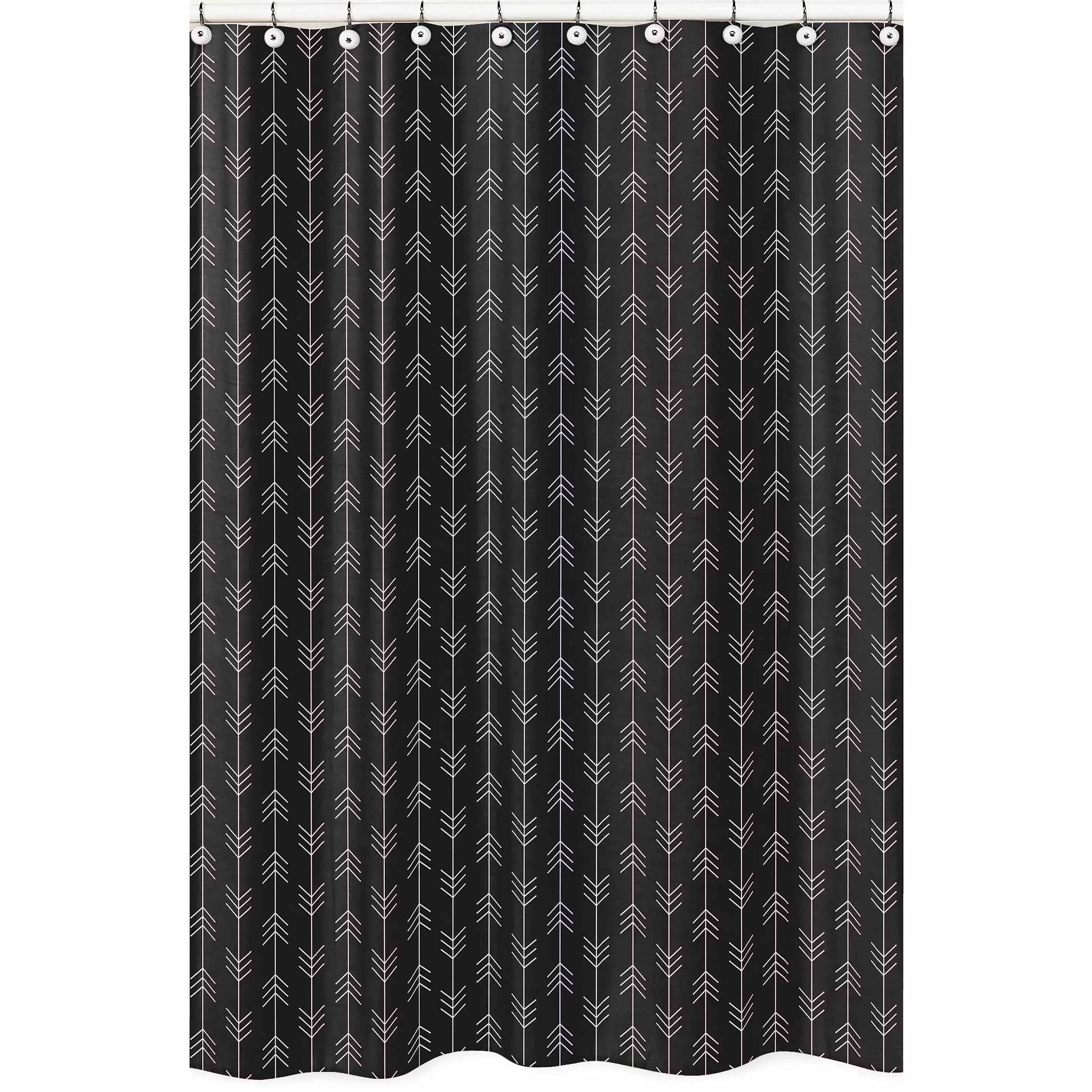 Lumberjack Black and White Gatherion Shower Curtain Rustic Bathroom Decor Sweet Jojo Designs