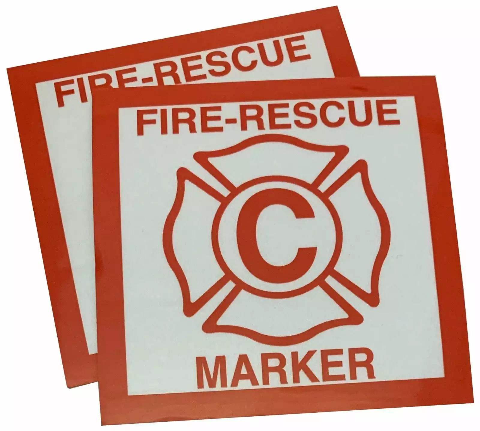 2 Pack Child Fire Rescue Marker Window Decals - Alert Fireman Children Perfectly Safe