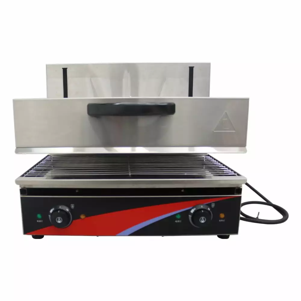 INTBUYING Electric Lift-Up Salamander Surface Stove Grill Barbecue Oven Cheese Melter Stainless Steel 220V