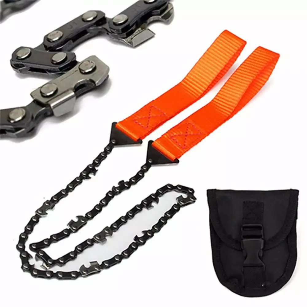 Mittory Travel-Friendly Survival Chain Saw Outdoor Camping Tools 24-Inch Hand Zipper Saw Travel-Friendly Hand Saw