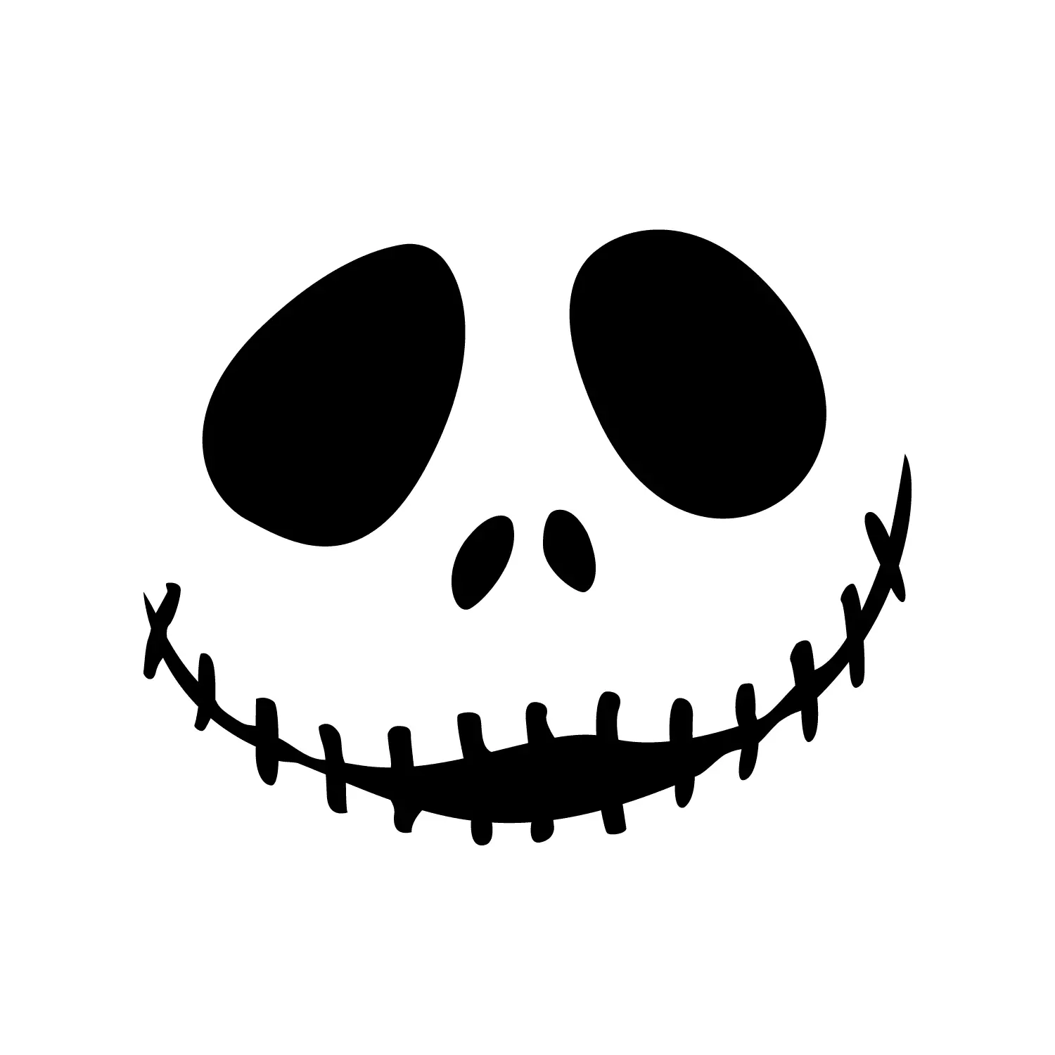 Vinyl Wall Art Decal Jack Skellington Motivated Face Nightmare Before Christmas Halloween Decor Sticker Ceybo