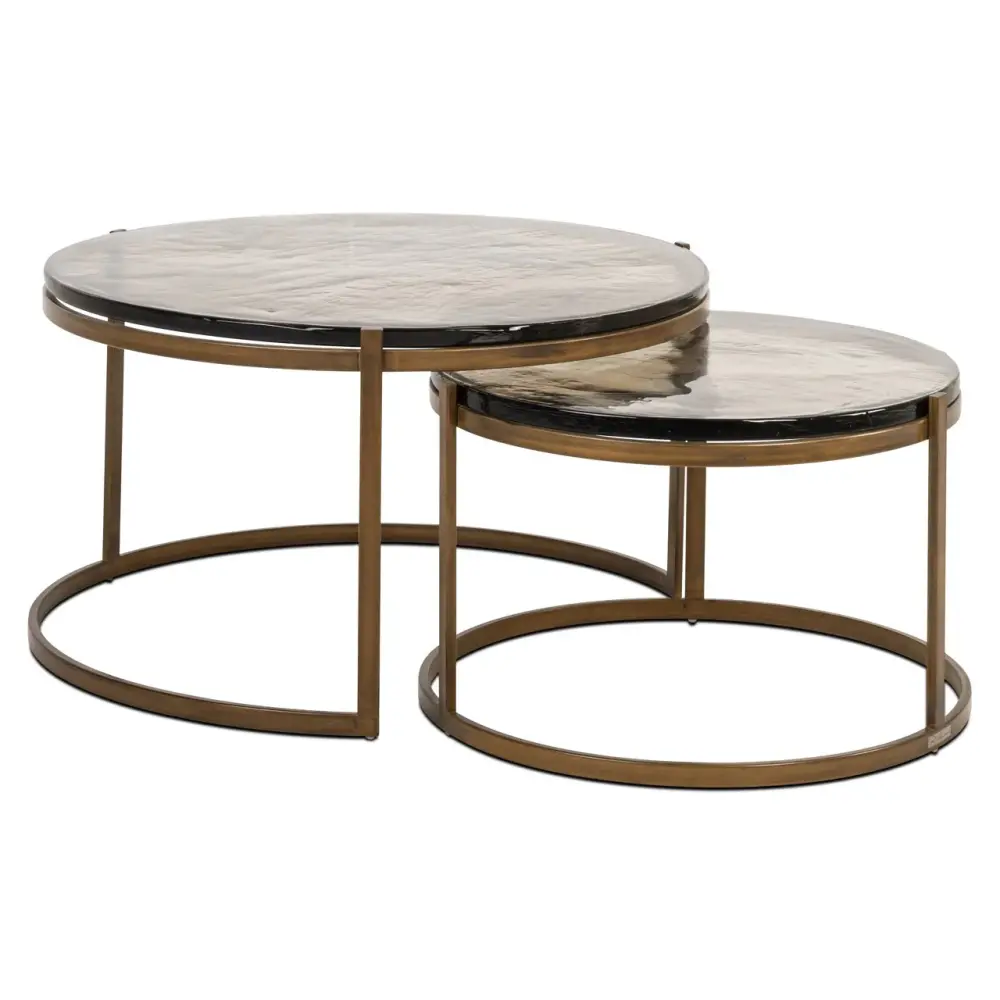 Cleo Place 2 Coffee Tables - Gold
