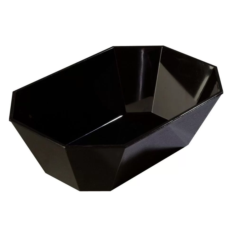 Carlisle 5 Pound Octagonal Deli Serving Crock Black Case 6