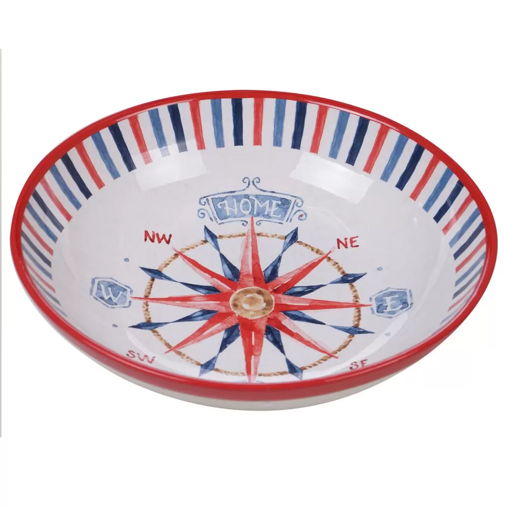 Certified International Nautical Life Multi-Colored 13 . Serving/Pasta Bowl Seafood and Pasta