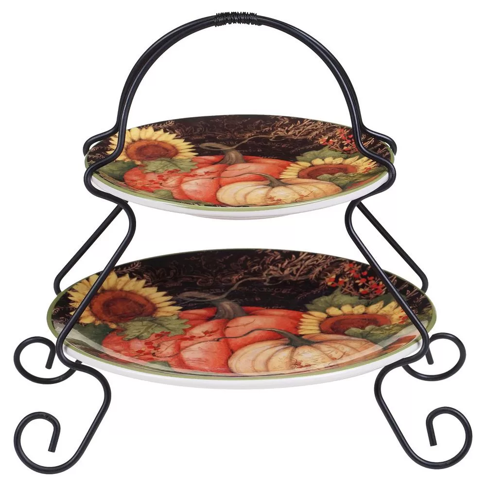 Certified International Botanical Harvest Collection Serving Set