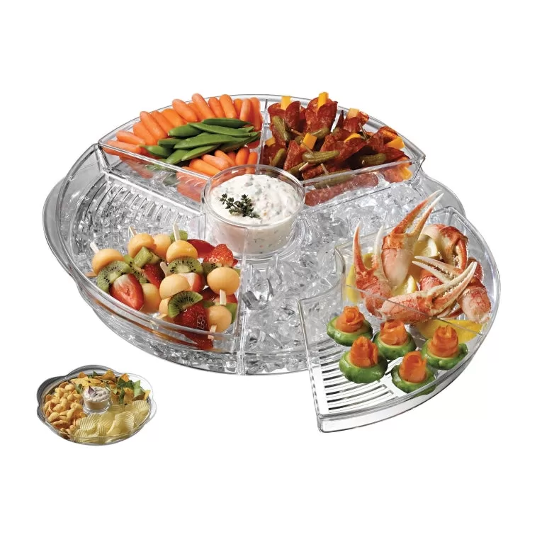 Prodyne AB-5 Appetizers On Ice Revolving Tray Party Serving