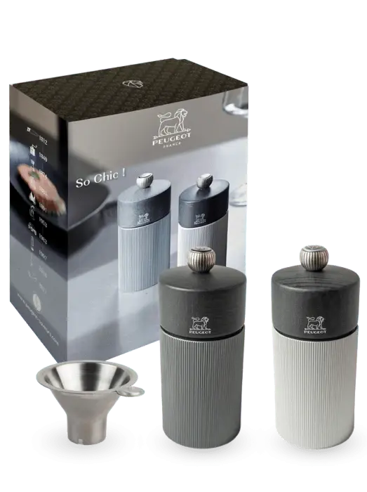 So Chic Line Carbone Salt & Pepper Mill Gift Adjust Bottle Opener