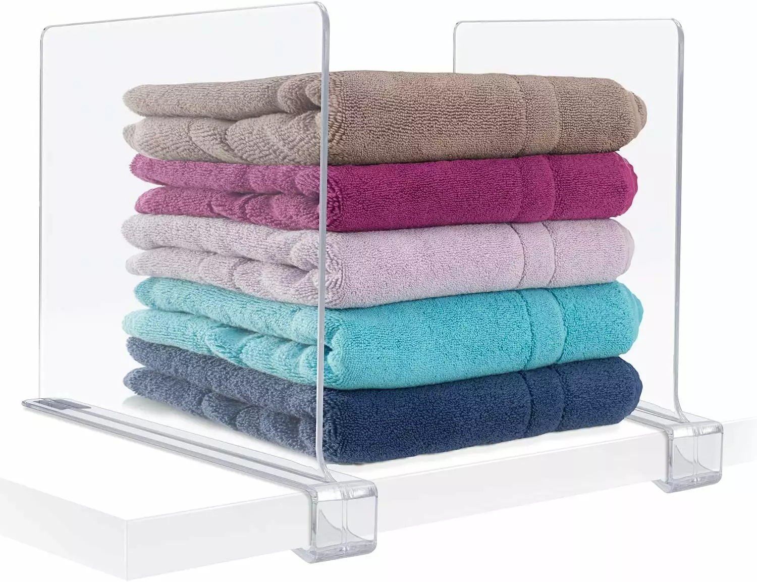Sorbus Clear Acrylic Shelf Dividers Shelves 2 Pack