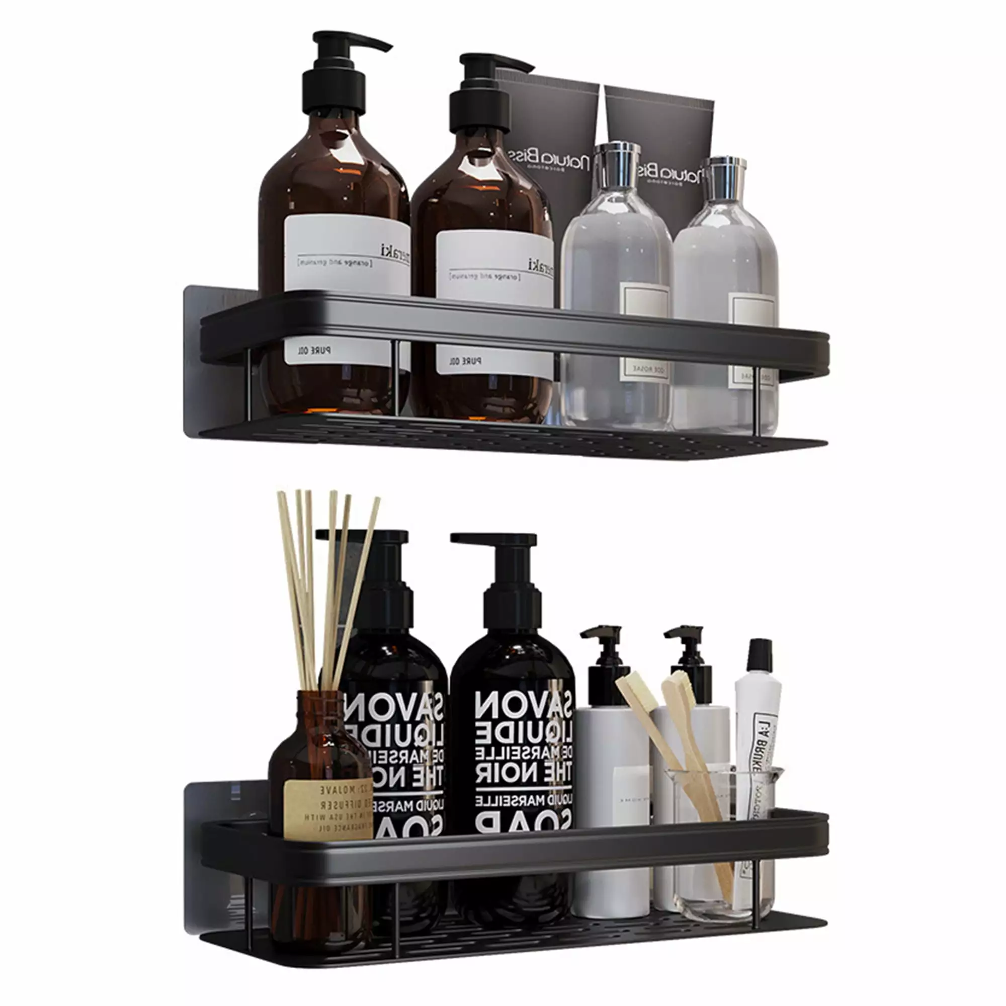 Arsvit 2 Pack Adhesive Hanging Shower Shelf No Drilling Stainless Steel Bathroom Storage Arsvita