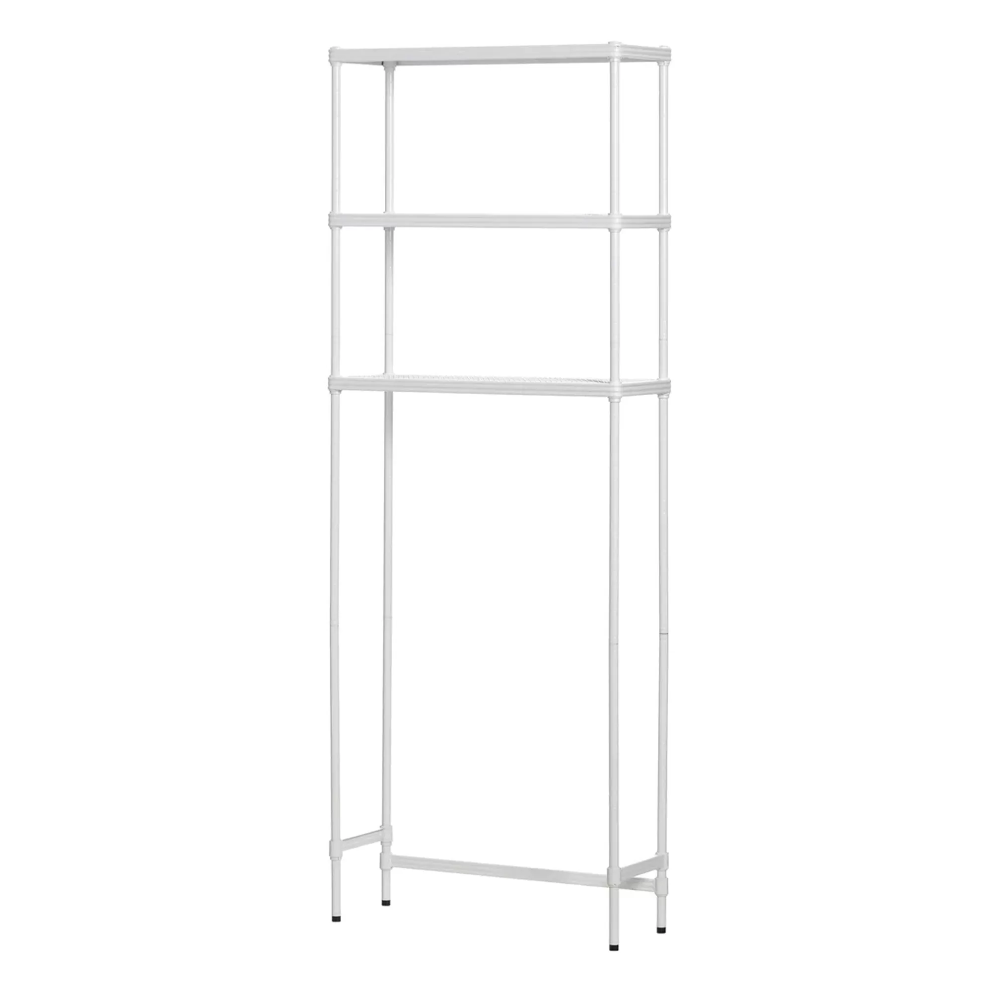 Design Ideas MeshWorks 3 Tier Metal Bathroom Storage Shelving Unit Rack White Small Spaces