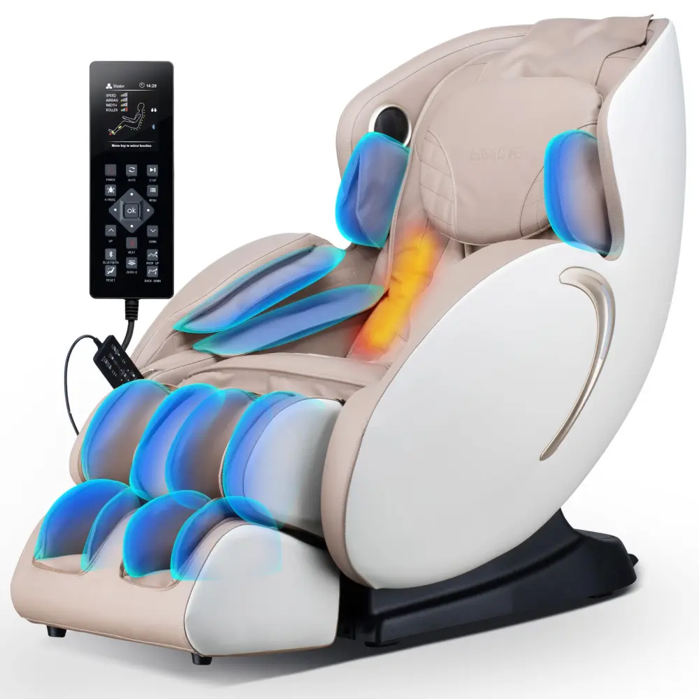 Bosscare 3D Zero Gravity Full Body Shiatsu Massage Chair Recliner Heat rovos fitness