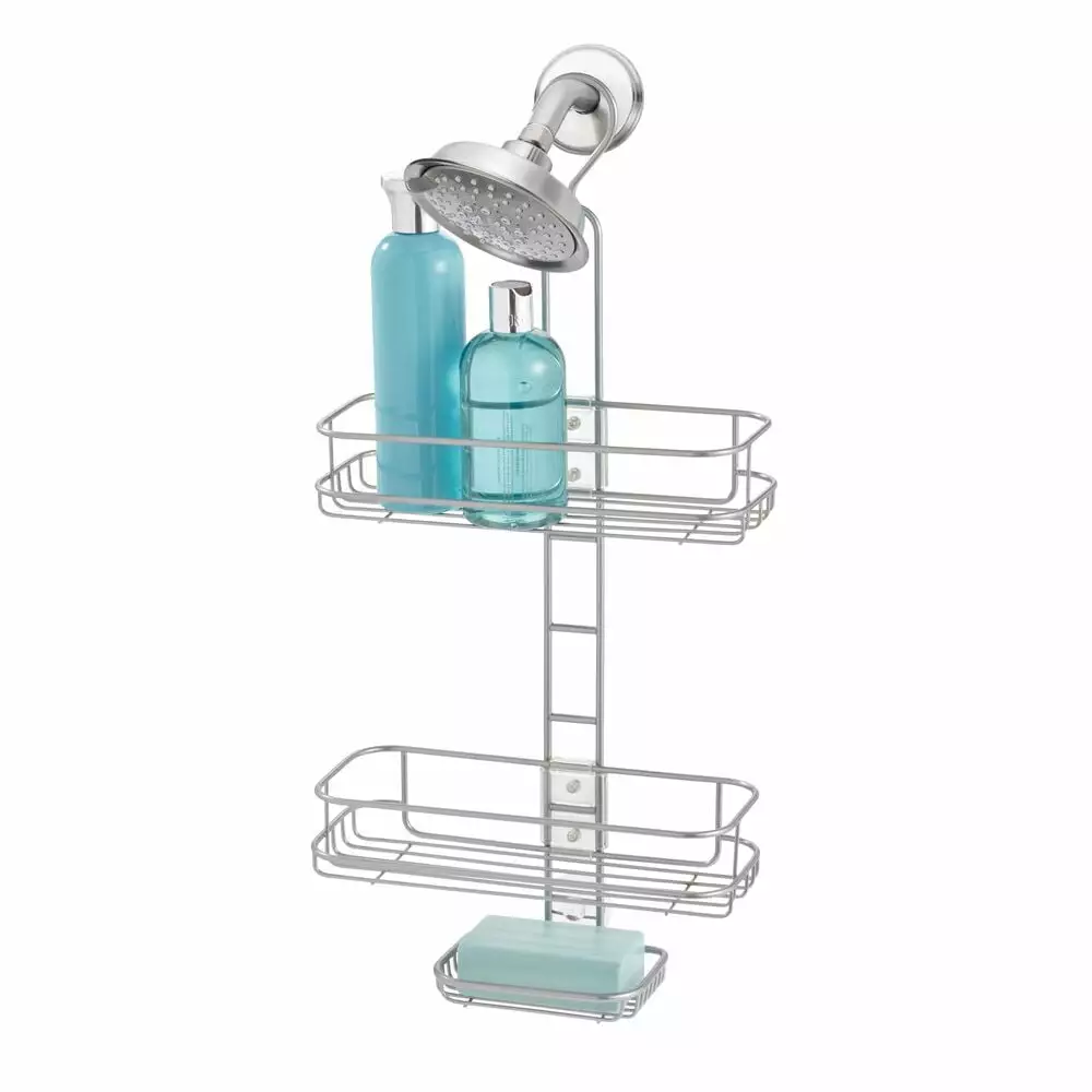 iDesign Linea Adjustable Stainless Steel Silver Shower Caddy InterDesign