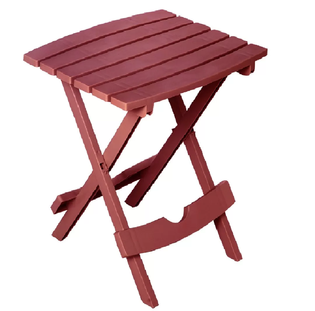 Adams 8510-95-3734 Merlot Quik-Fold Side Table Outdoor Use