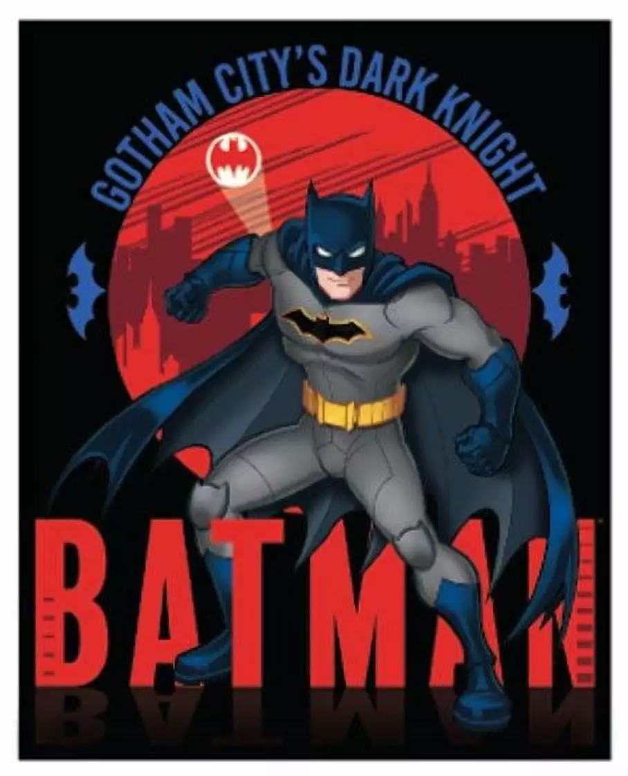 Batman Silk Touch Throw Blanket Gotham Night 40 x 50 Inches Warner Bros.