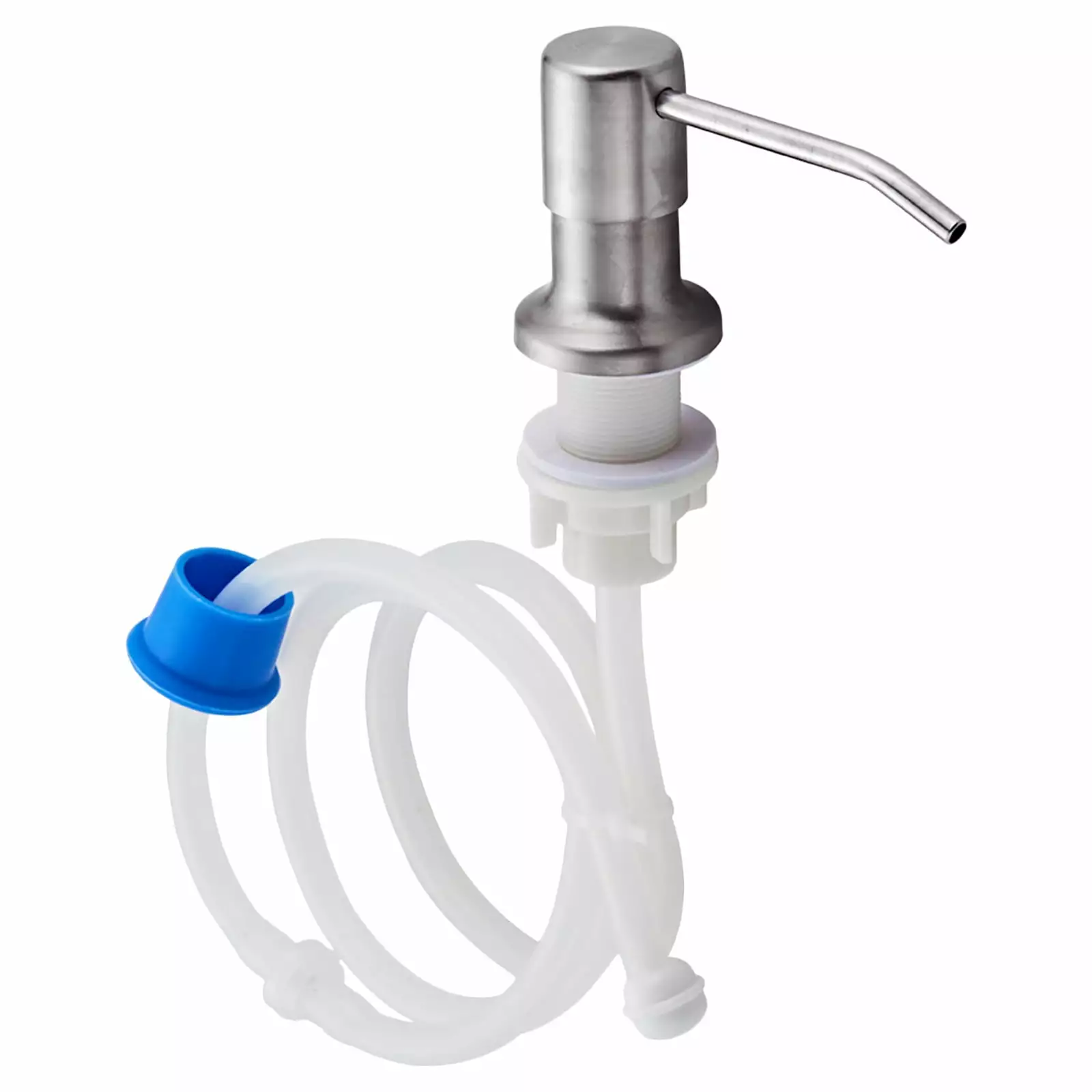 Dengmore Stainless Steel Sink Soap Dispenser Detergent Pump Head And Extension Tube Set Silver