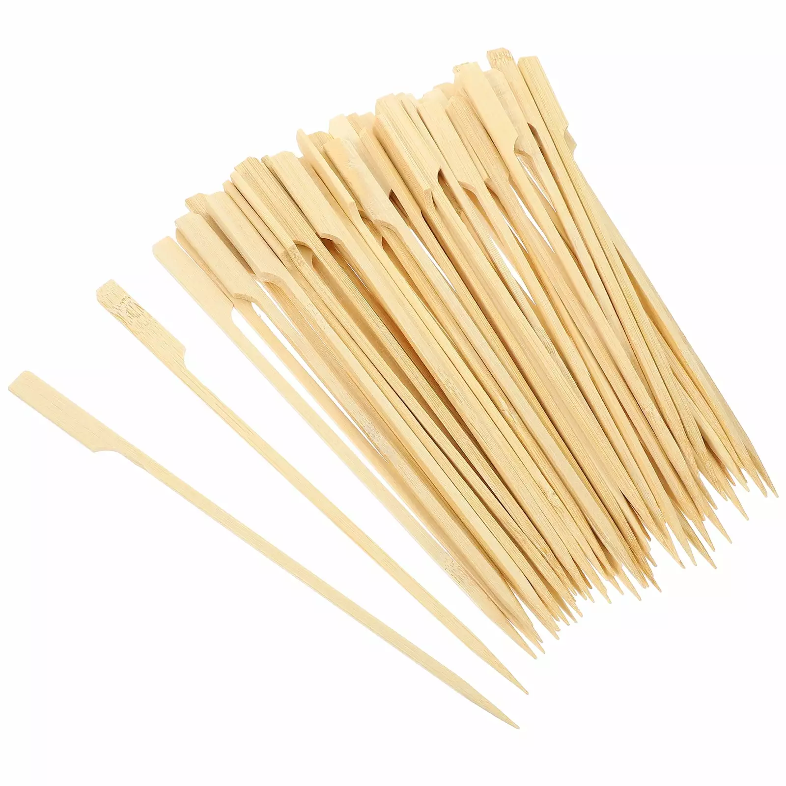 YuYiSan 200Pcs Accessible Bamboo Sticks Multi-Function Barbecue Skewers