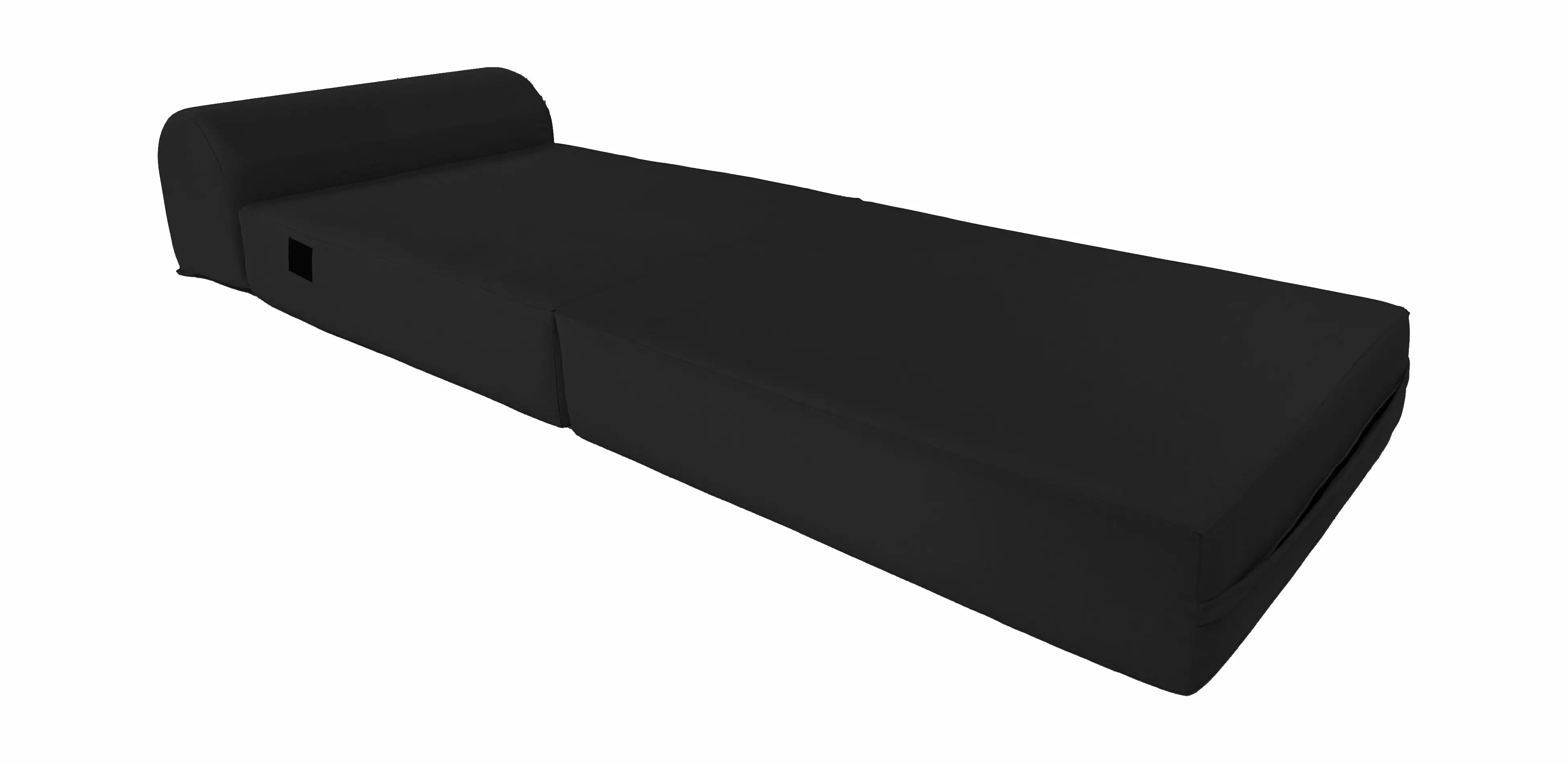 Black Sleeper Chair Folding Foam Beds Travel-friendly Studio Sofa Guest Bed 6 x 24 x 70 Amfuton